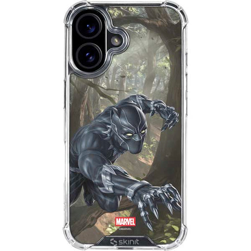 Marvel Black Panther In the Jungle iPhone 16 Clear Case